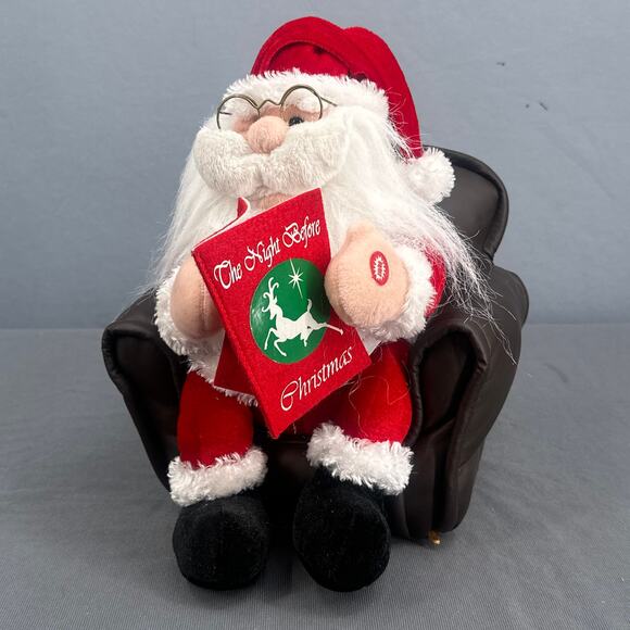 Kid of America Animated Santa Reads Night Before Christmas Y2K Kitschy Whimsical - Picture 1 of 16